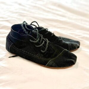 Toms Black Suede Booties